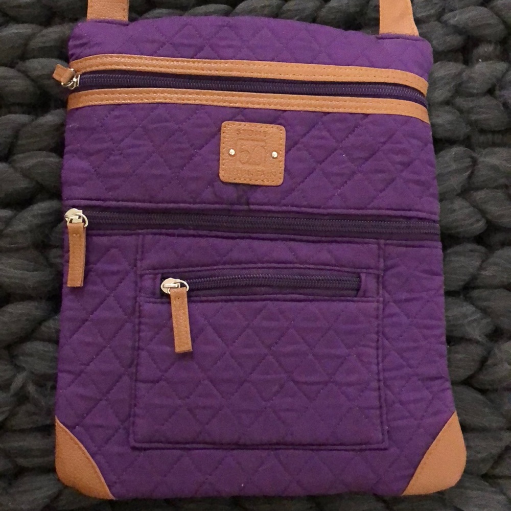 Purple crossbody purse
